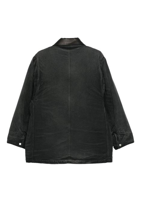 giacca blouson uomo nera AURALEE | A25AB01CDFADED BLACK